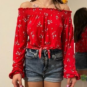 off the shoulder long sleeve